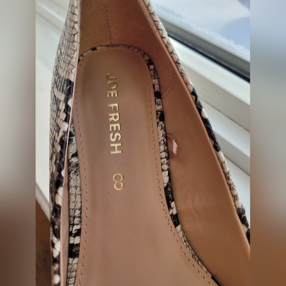 Joe Fresh snake print heels size 8 NWOT - Picture 5 of 5